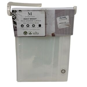 NEW Madison Studio Heavyweight Clear PEVA Shower Curtain ~ 70in x 72in